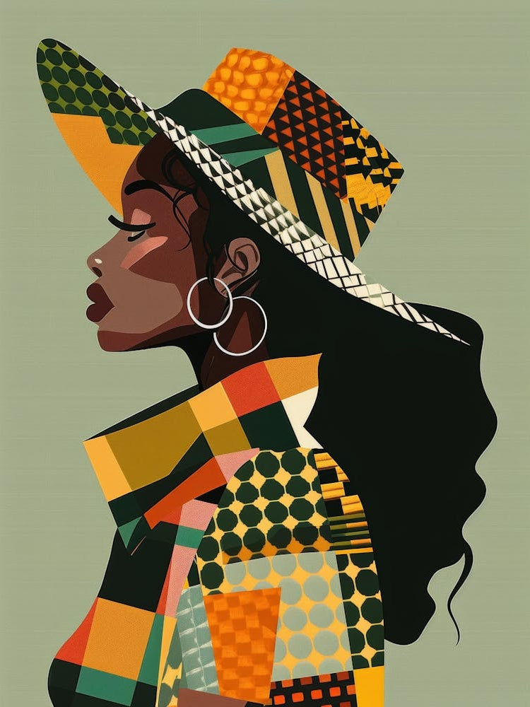 African Woman In Hat 8