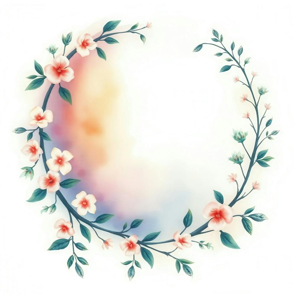 Aquarell Blumenkranz