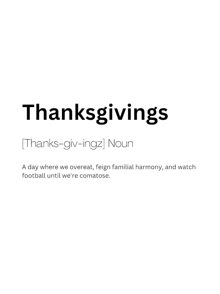 Thanksgivings Definition Meaning