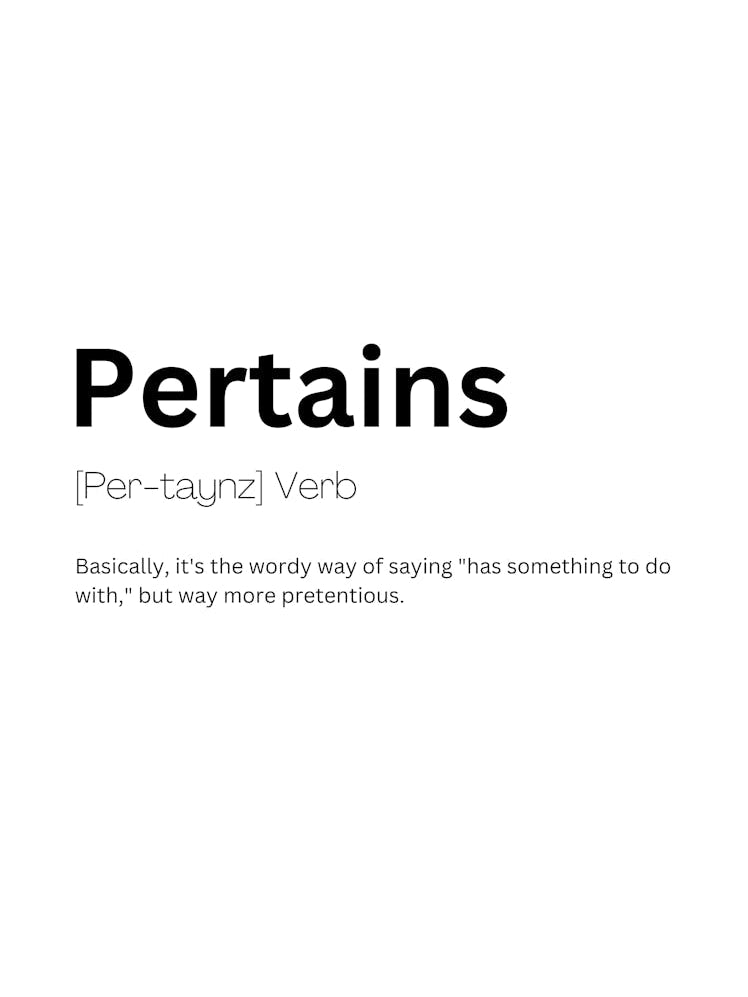 Pertains Definition Meaning