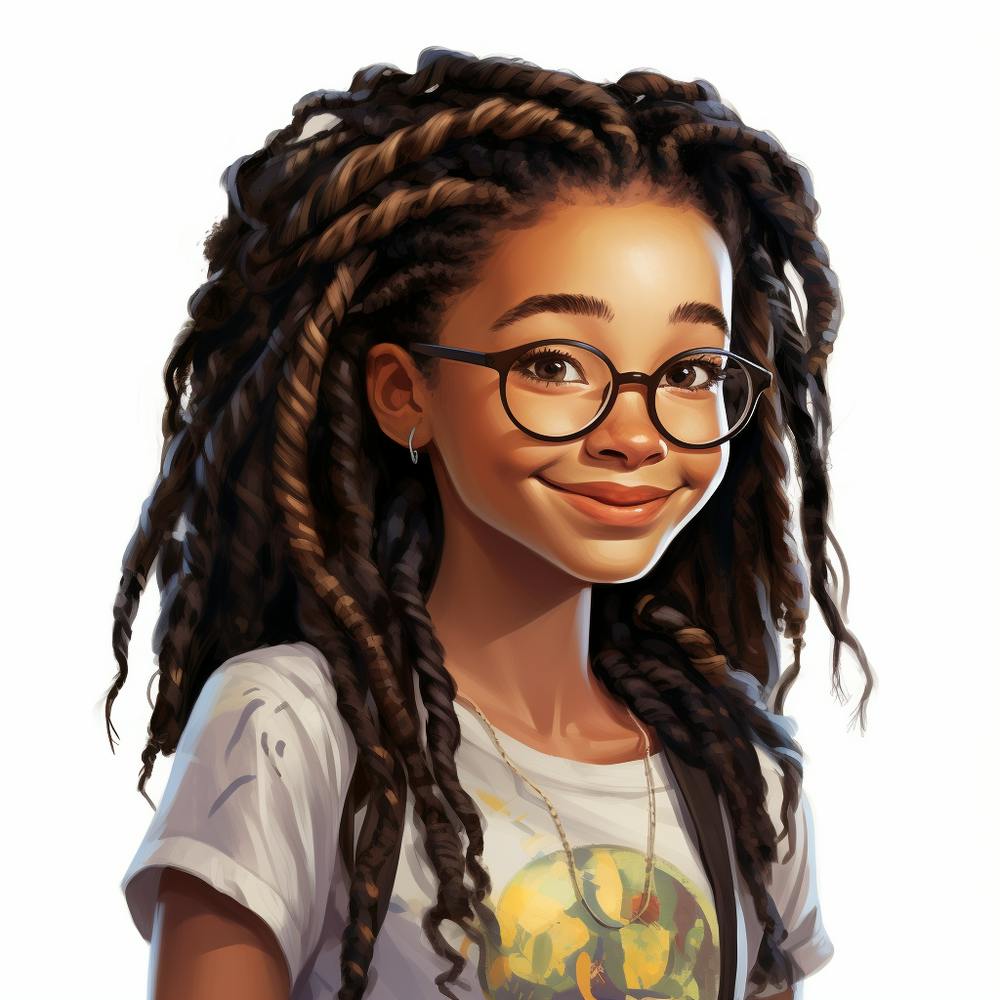 Fille noire aux dreadlocks