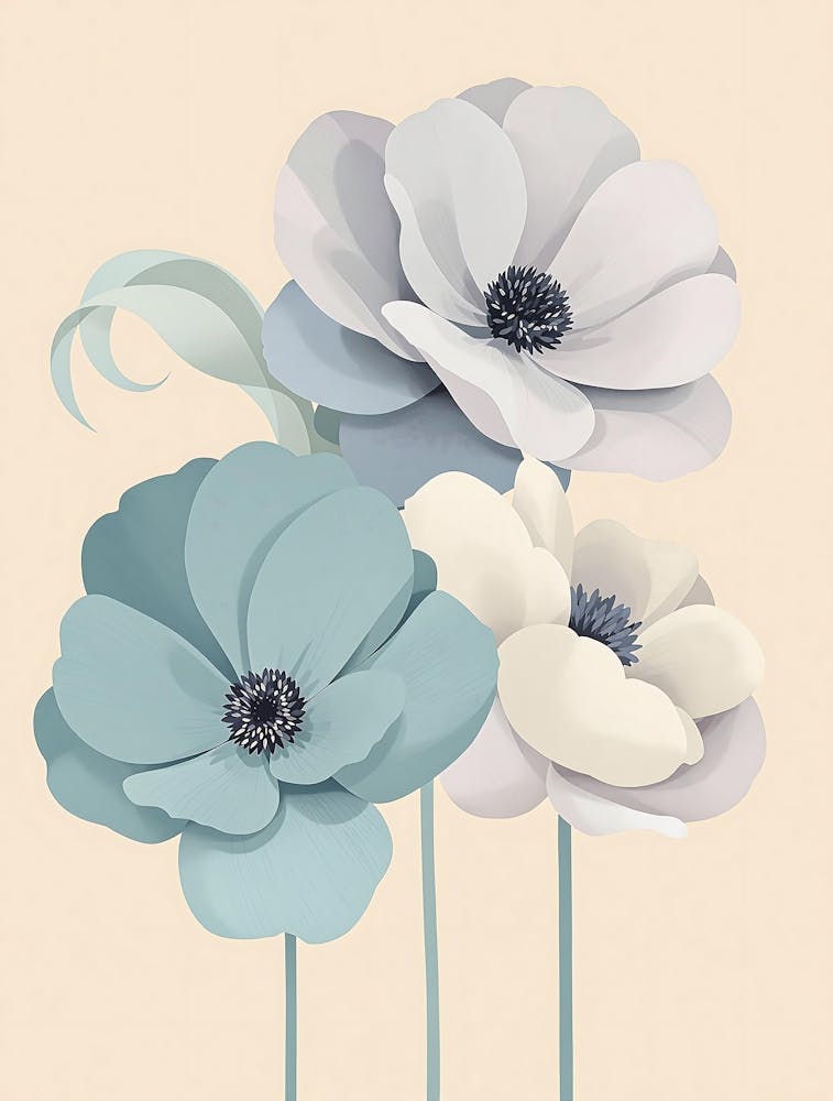 Ethereal Pastel Florals with Soft Petal Details