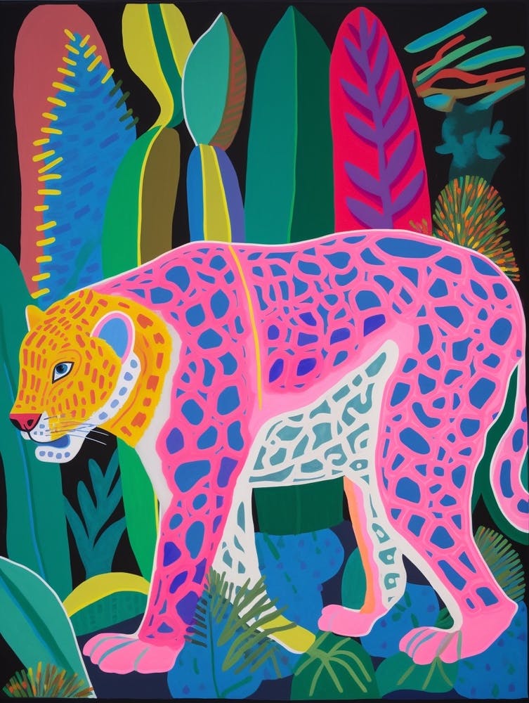 Maximalist Animal Painting Jaguar 1