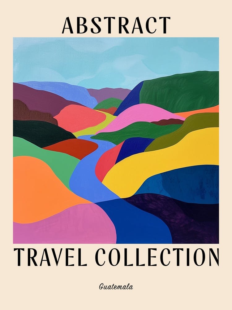 Abstract Travel Collection Poster Guatemala 2
