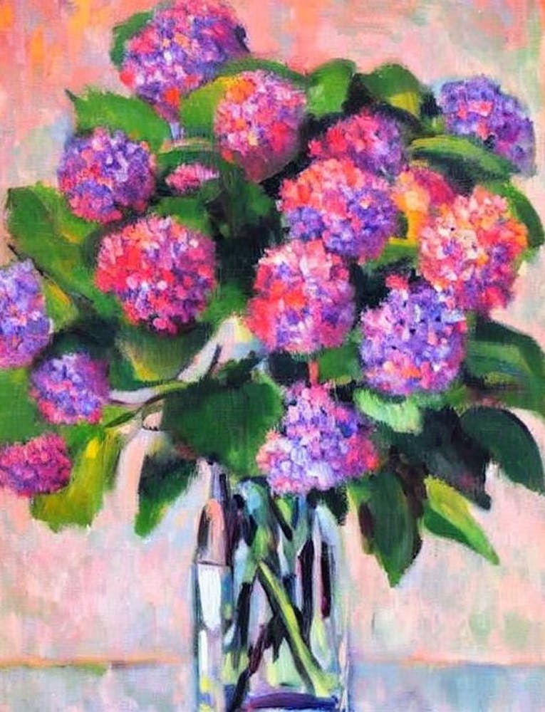 Hydrangea  Matisse Style Flower