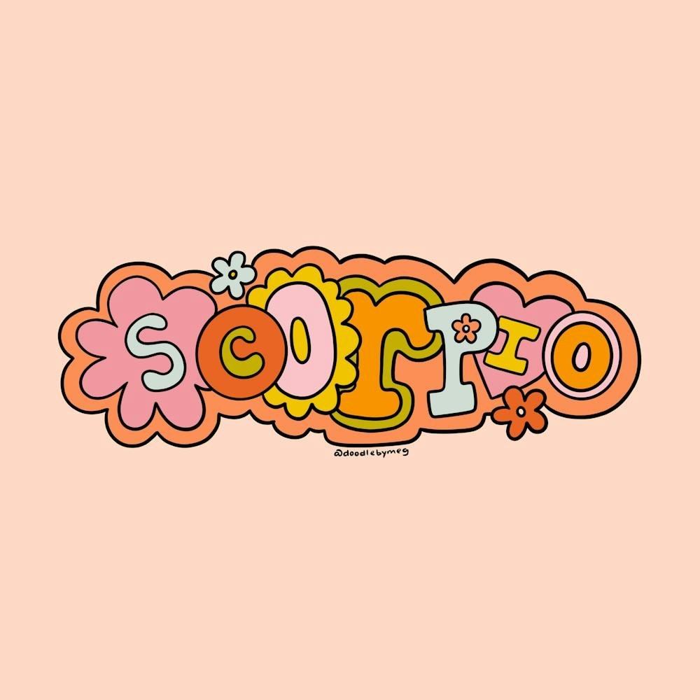 Scorpio Doodle Letters