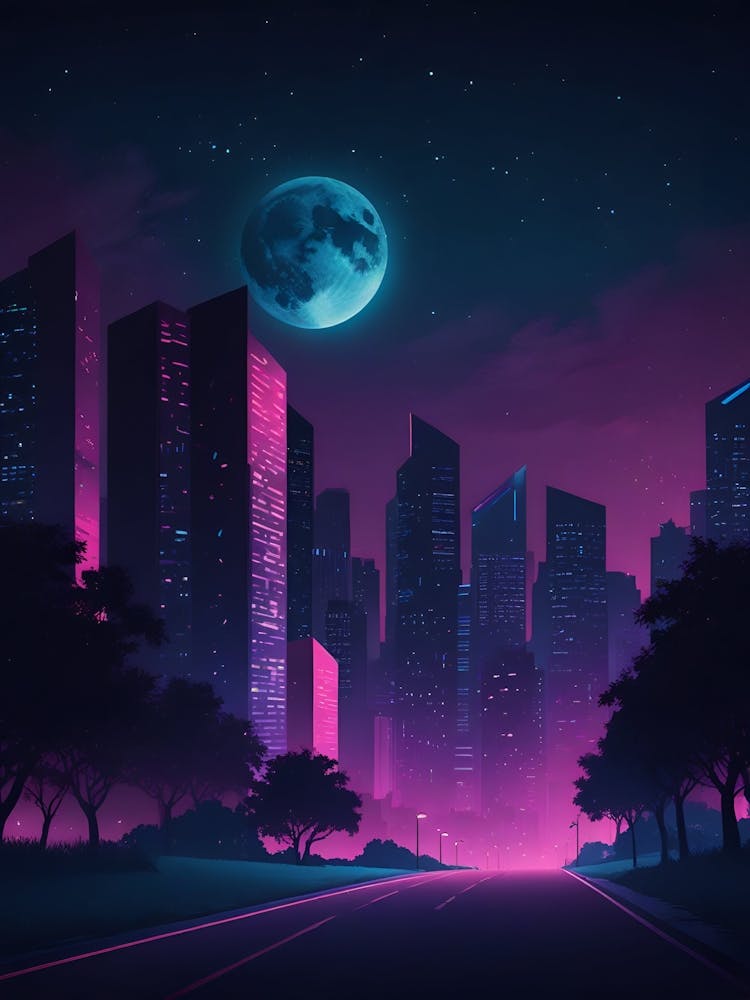 Neon City Night