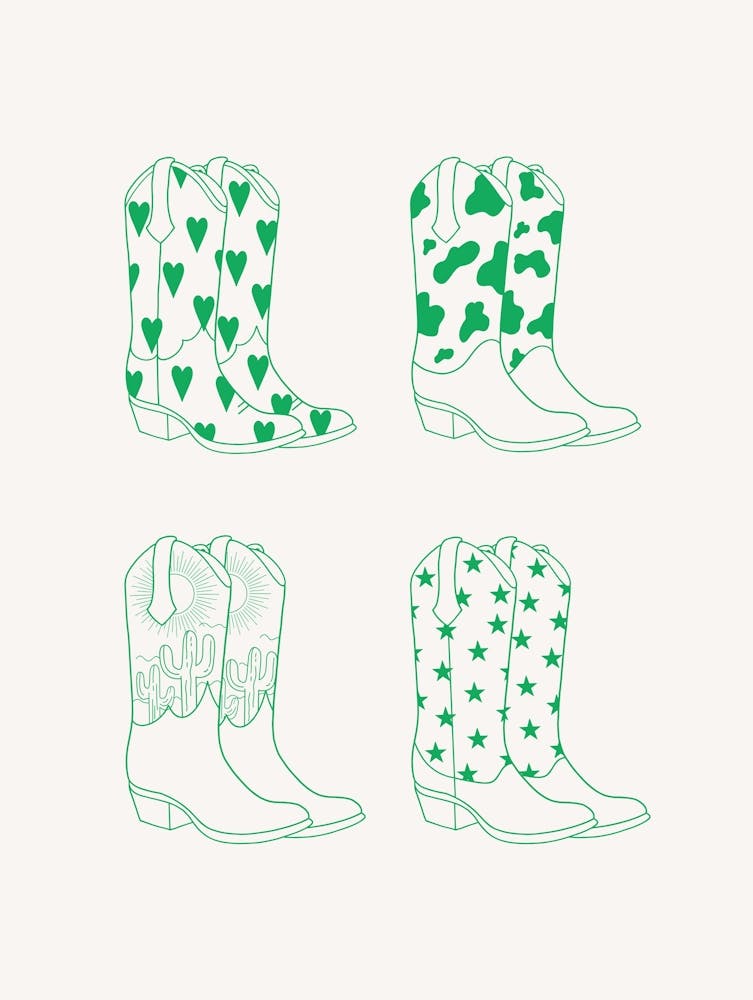 Green Cowboy Boots