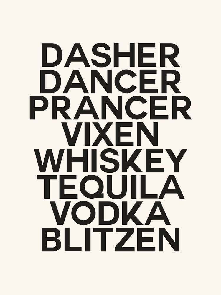 Christmas Reindeers And Drinks