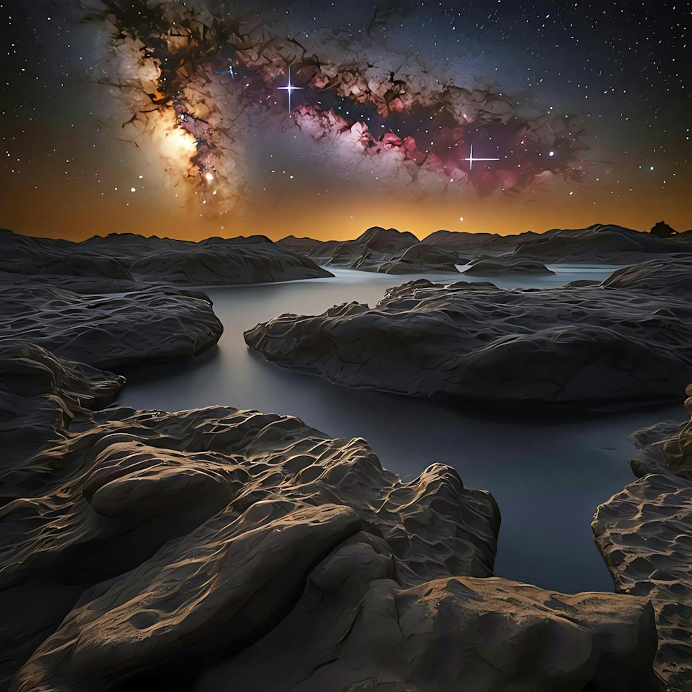 Milky Over The Rocks