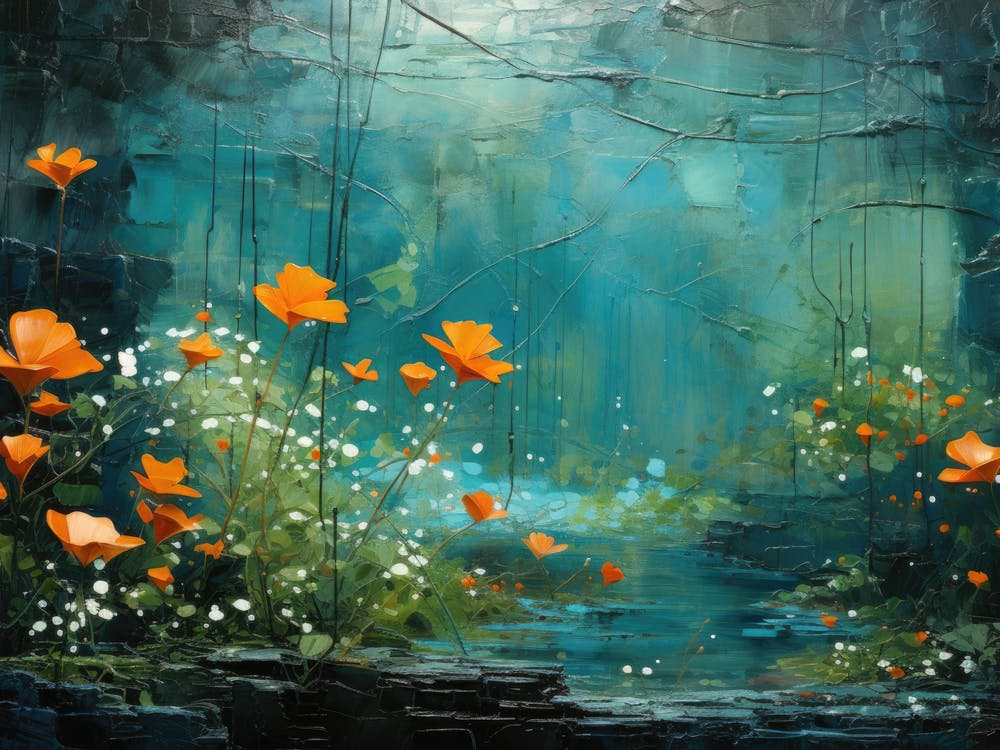 Poppies In The Forest