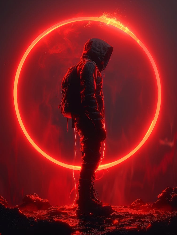 Man In A Red Circle