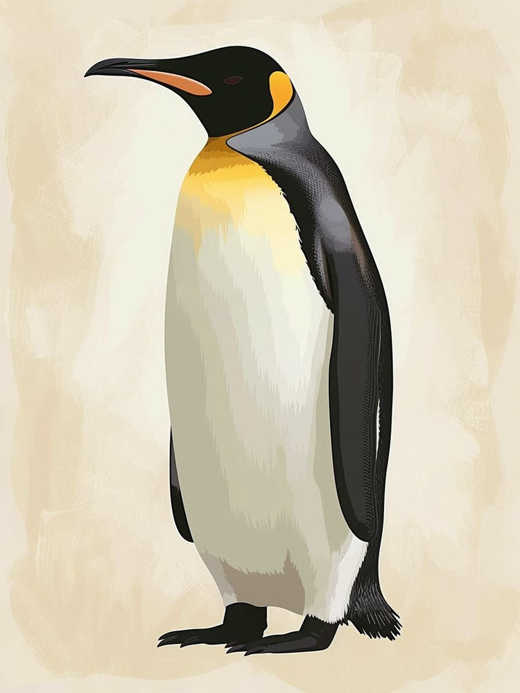 Emperor Penguin Kangaroo Island Penneshaw Minimalist Illustration 1