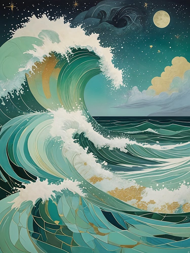 Cosmic Sky Over The Ocean no5