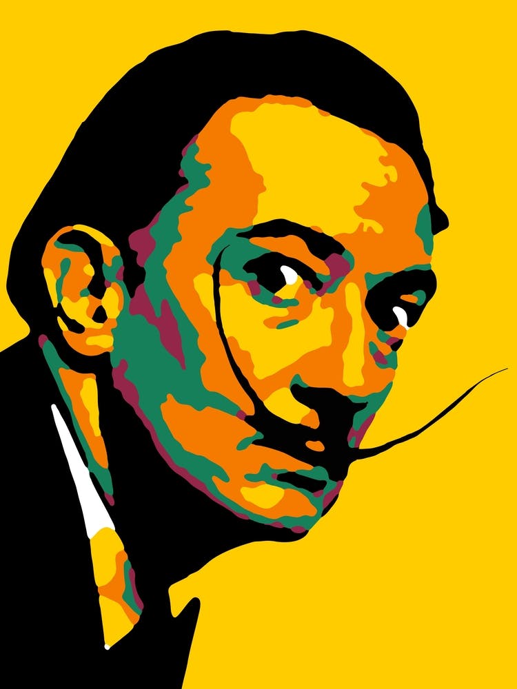 Salvador Dali Pop-Art-Illustration