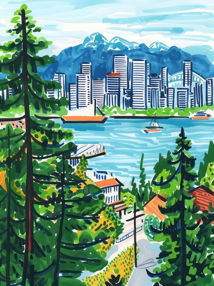 Reise-Poster Glückliche Orte Vancouver 4