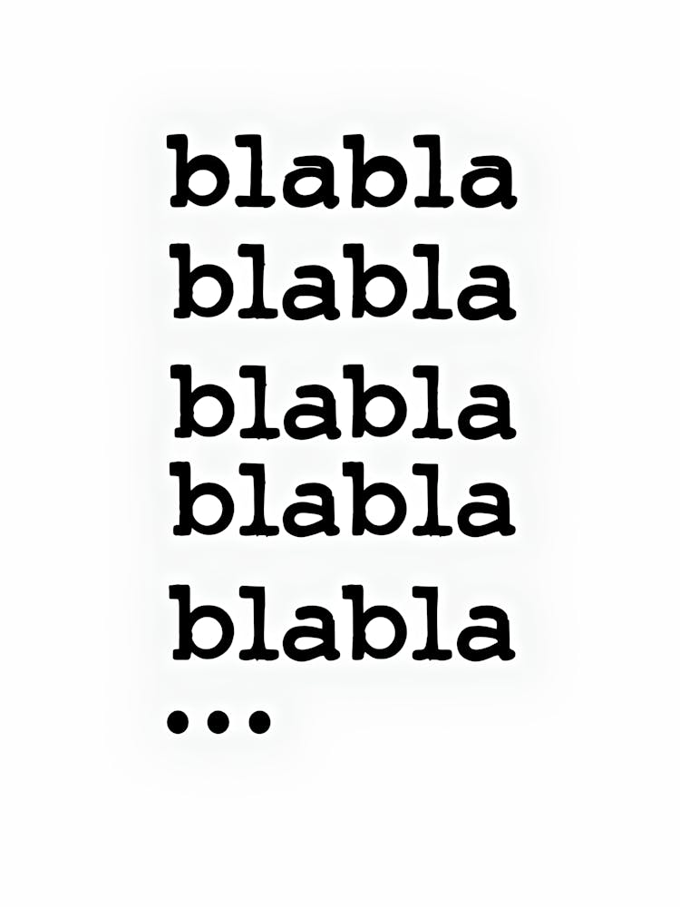 Minimalistisches Blabla