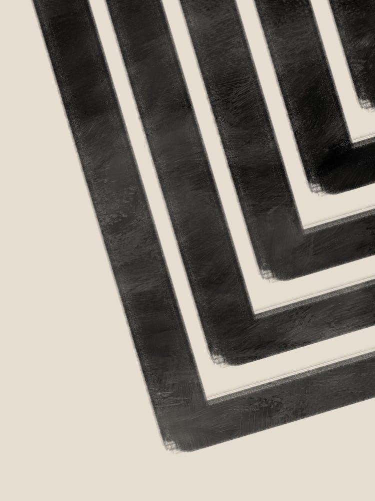 Abstract Minimalist Art in Black and Beige 2