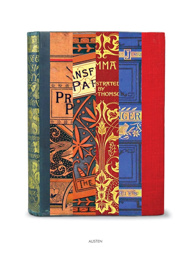 Jane Austen - Abstract Print - First Edition Covers