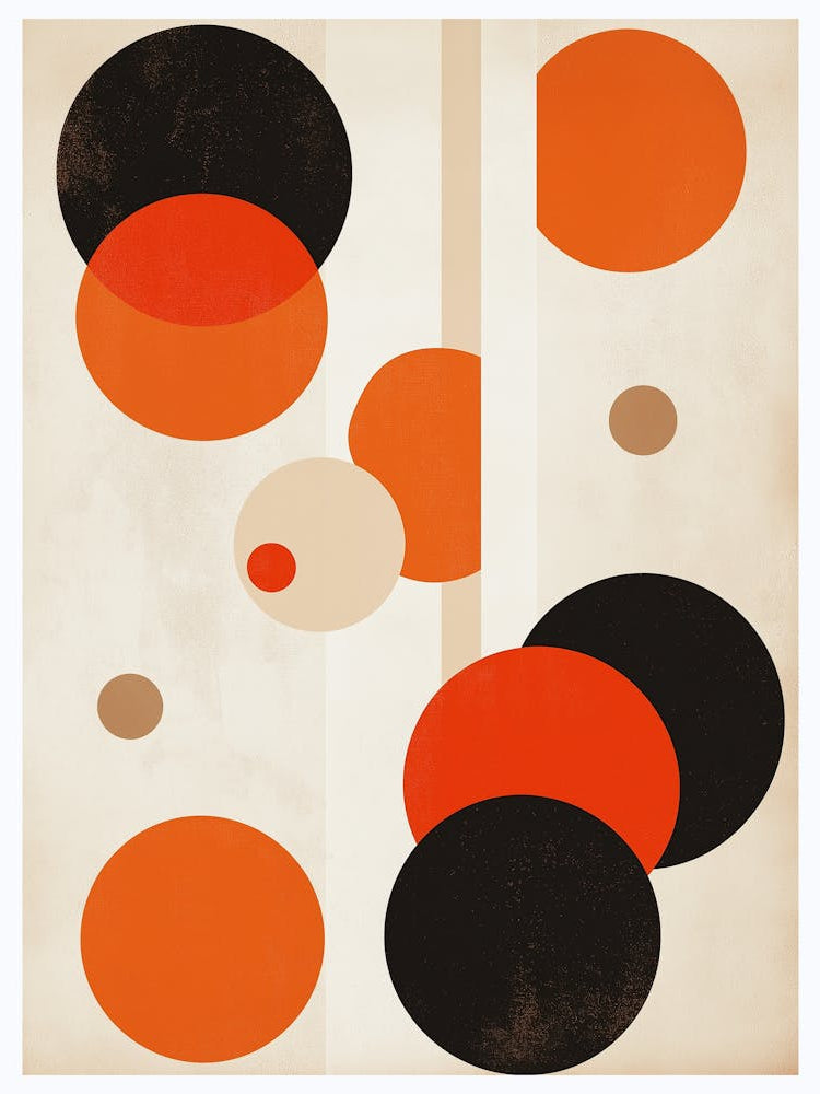 Brown And Orange Dots, Simple Shapes