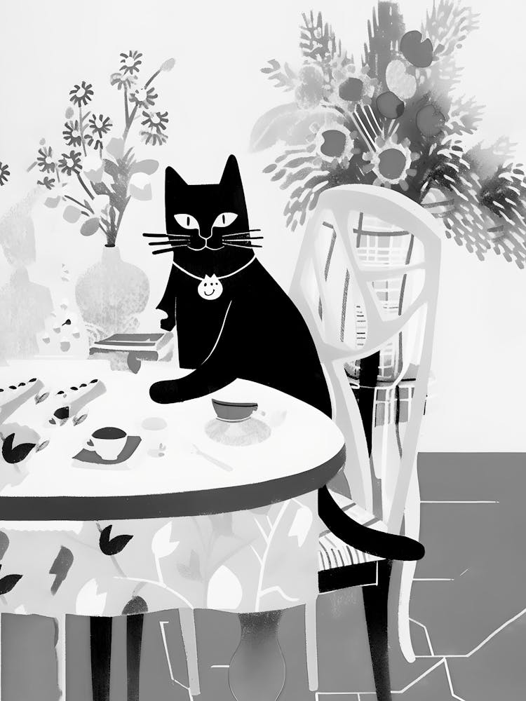 Cat At The Table 2