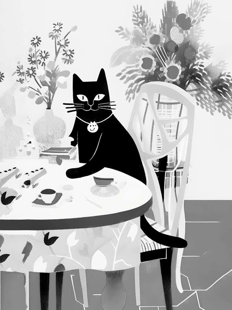 Cat At The Table 2