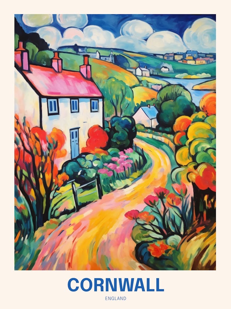 Cornwall England 19 Uk Travel Poster