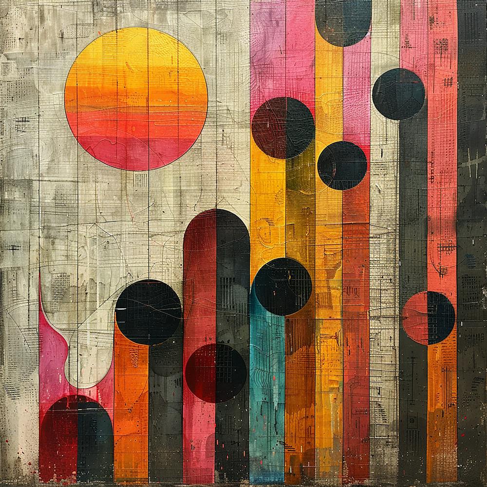 'Sunrise' - vector illustration, abstract art, abstract painting  city wall art, colorful wall art, home decor, minimal art, modern wall art, wall art, wall decoration, wall print colourful wall art, decor wall art, digital art, digital art download, inte