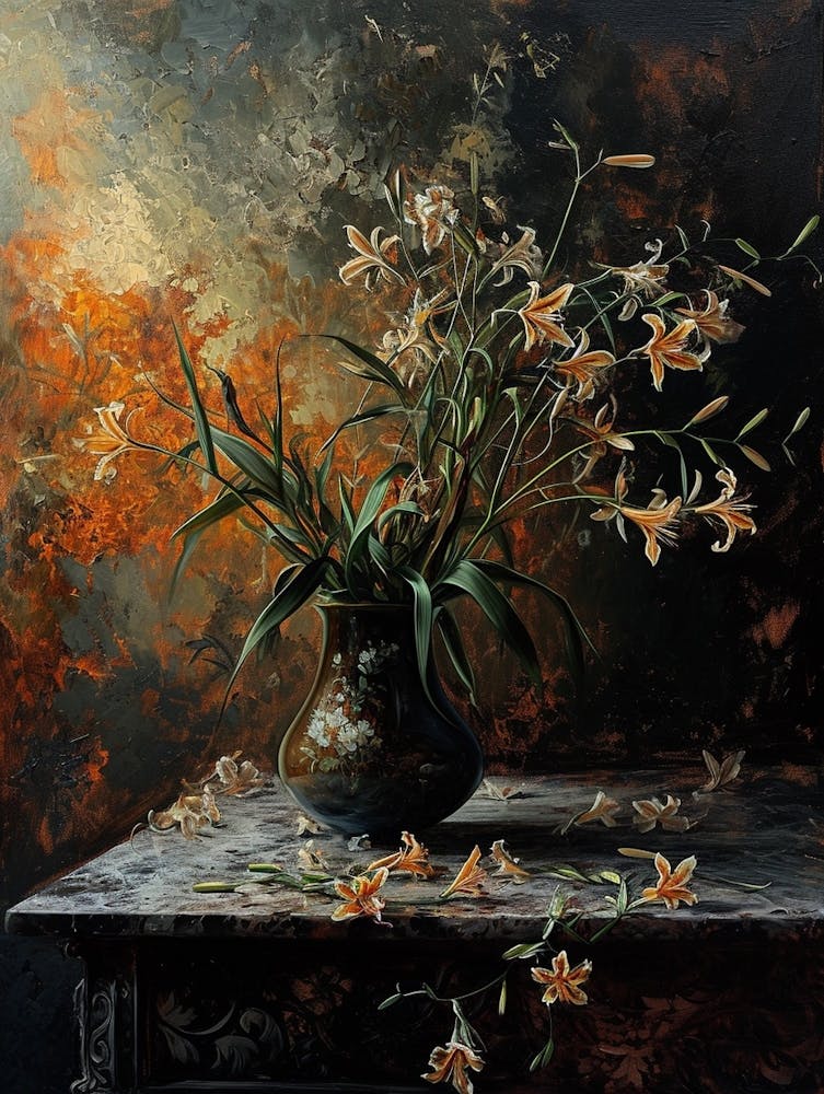 Baroque Floral Still Life Prairie Clover 2