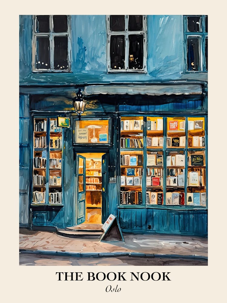 Oslo Book Nook Bookshop 1 Poster