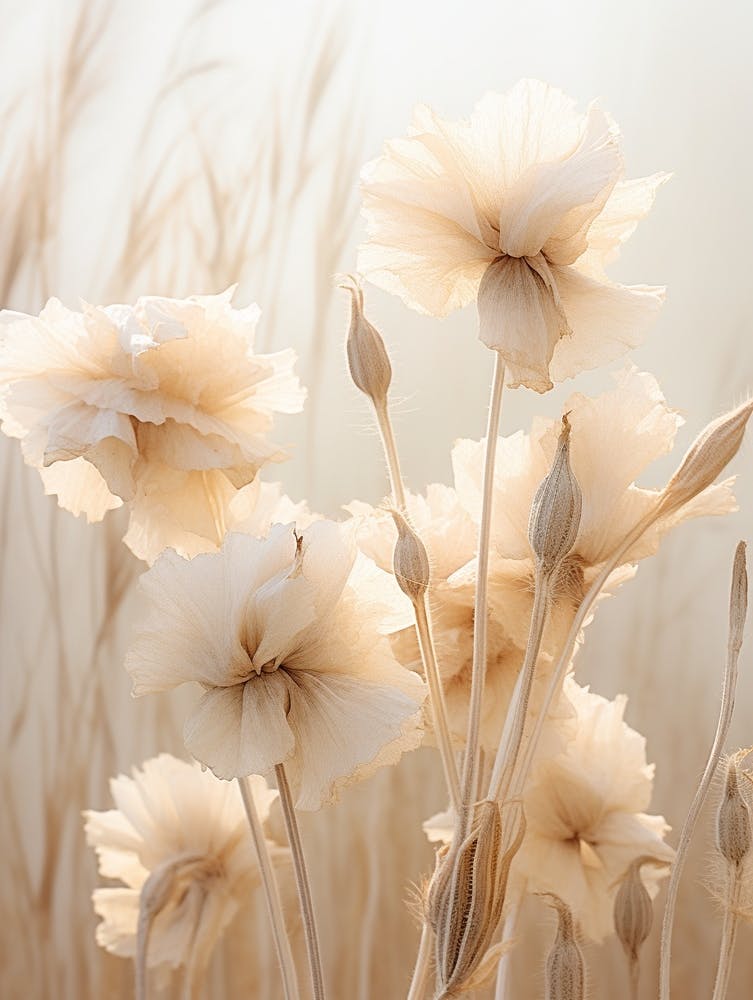 Boho Dried Flowers Hollyhock 2