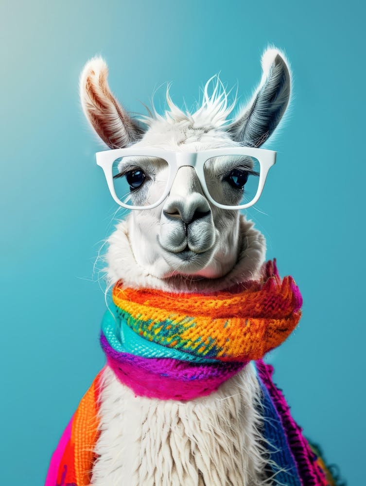 Llama With Glasses 1