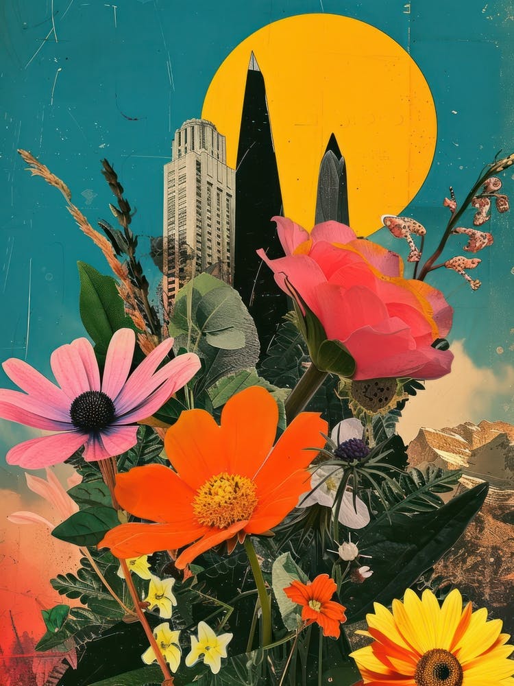 Sweden   Floral Retro Collage Style 2
