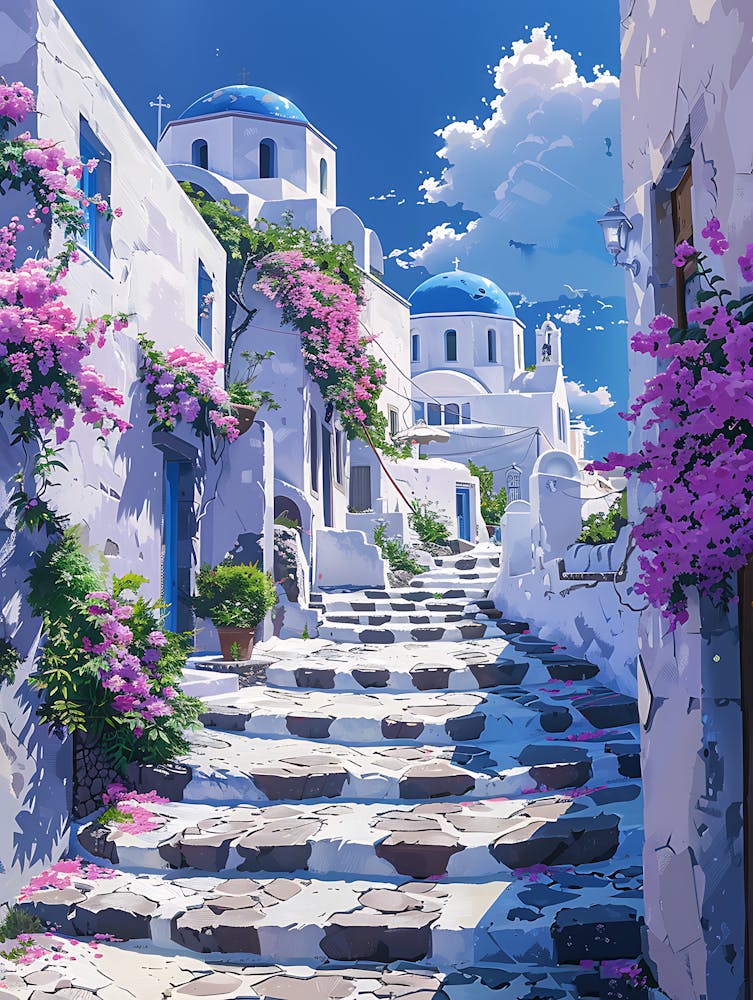 Beautiful Santorini Greece Wall Art 17