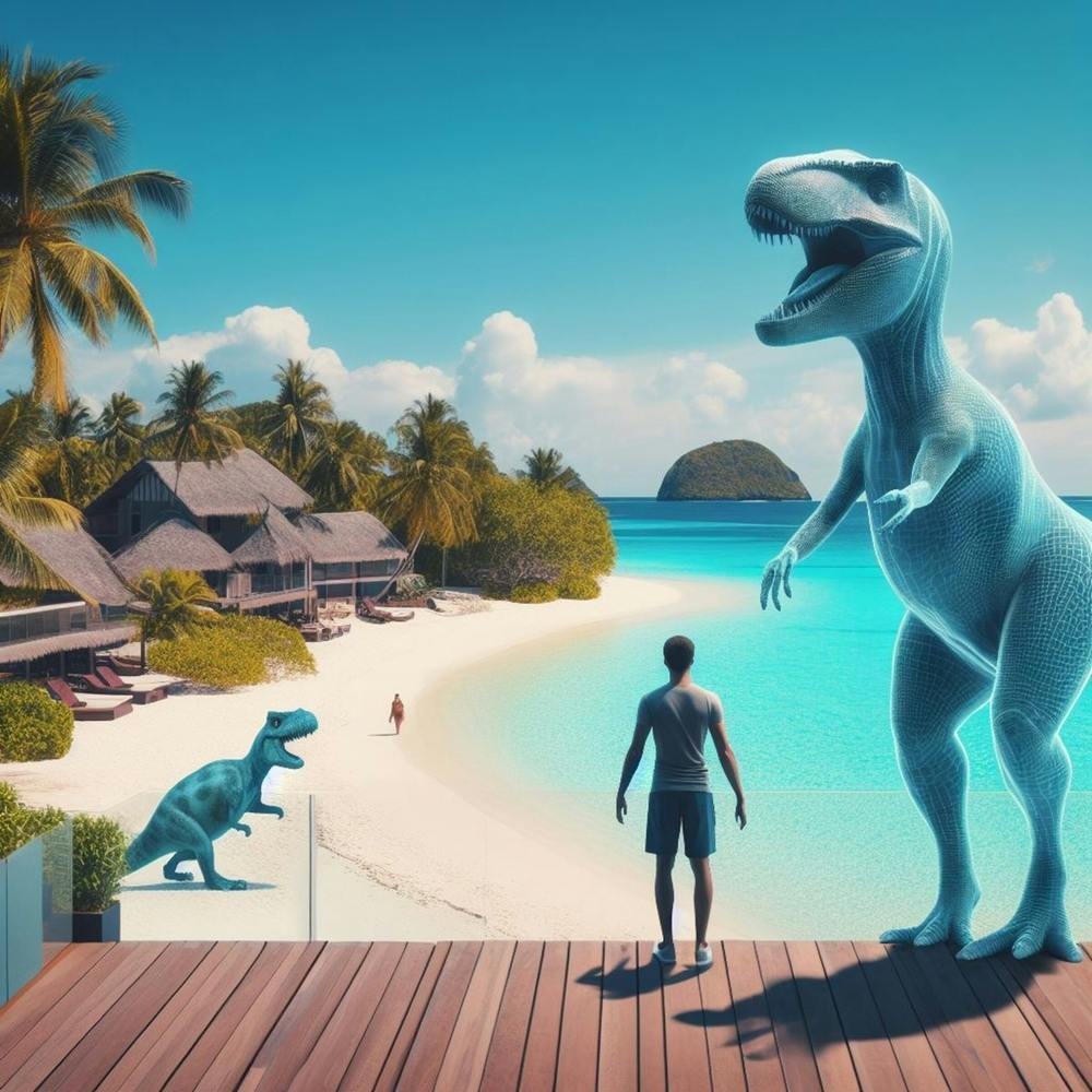 T-Rex On The Beach