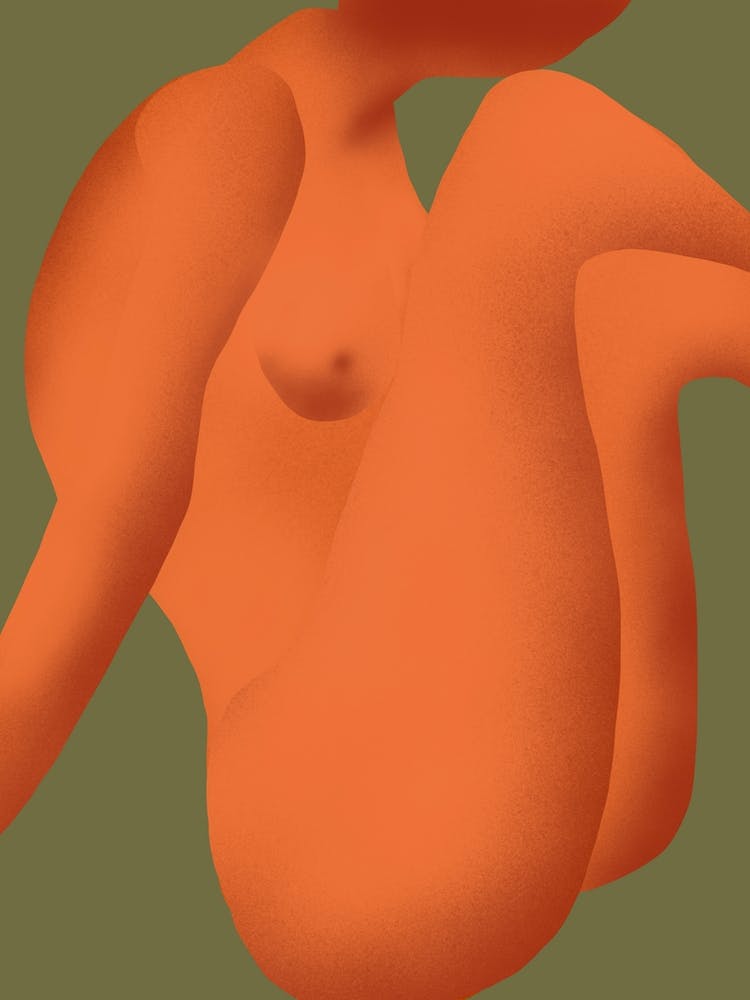 Nude in sunset orange