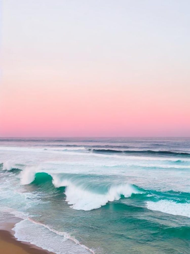 Burleigh Heads Beach, Australia Pink Photography 2