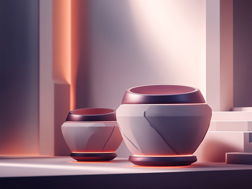 Vases On A Table