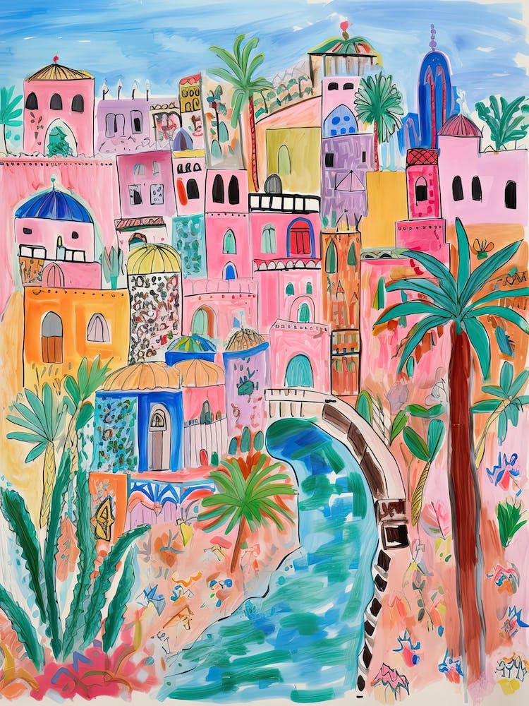Baghdad, Dreamy Storybook Illustration 3