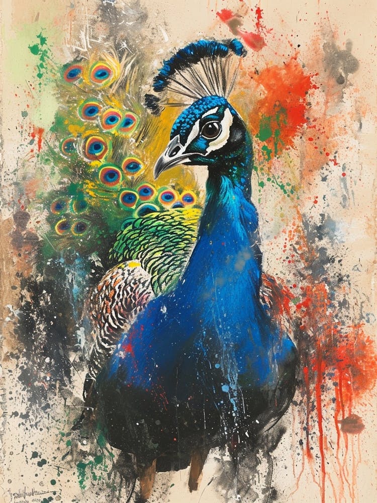 Peacock Brushstrokes 3