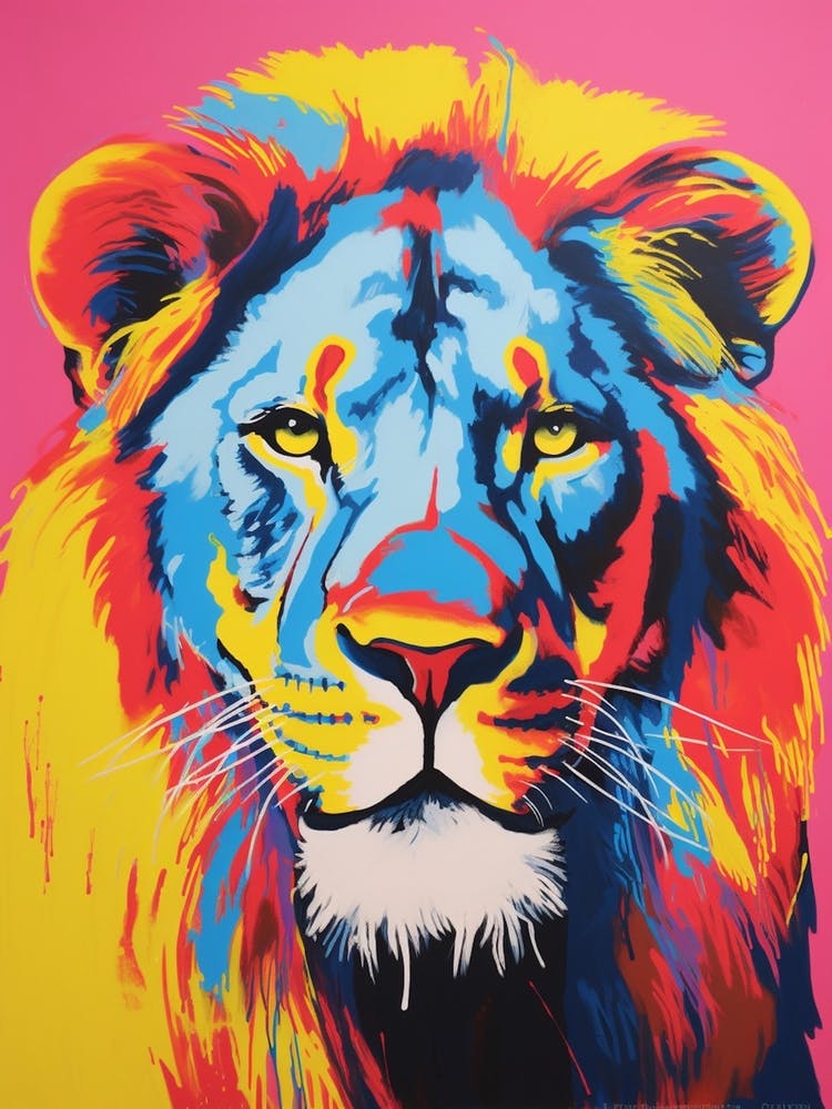Lion Pop Art 4