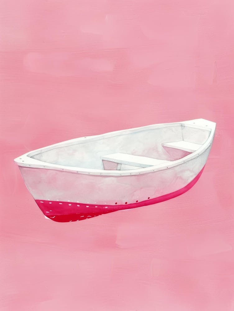 Boat On A Pink Background
