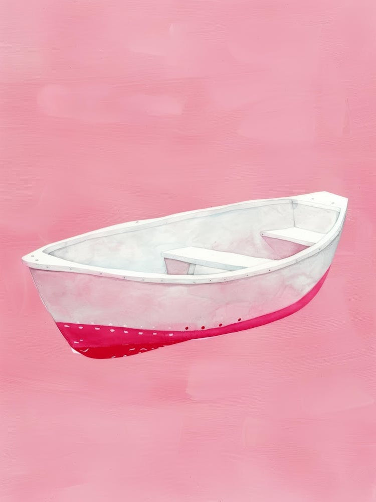 Boat On A Pink Background