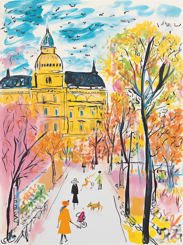 Vienna, Dreamy Storybook Illustration 4