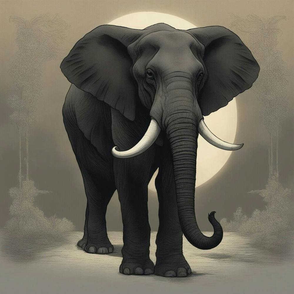 Elephant In The Moonlight