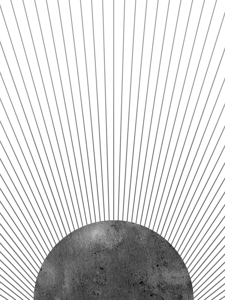 Abstract black sun