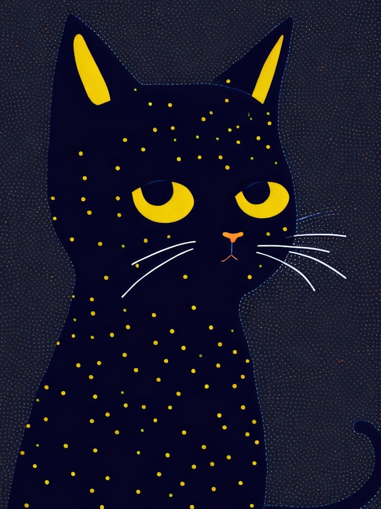Black Cat With Yellow Eyes 1