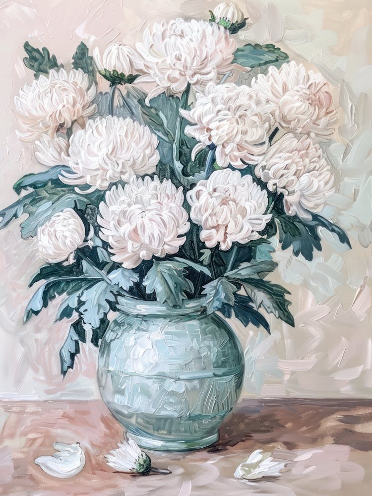 Eine Welt voller Blumen Chrysantheme 2 Gemälde