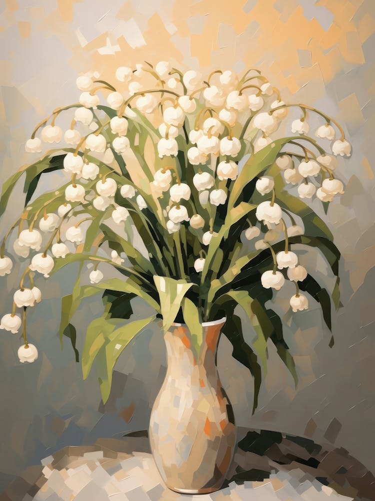 Lily Of The Valley Flower Still Life Painting 2 Dreamy