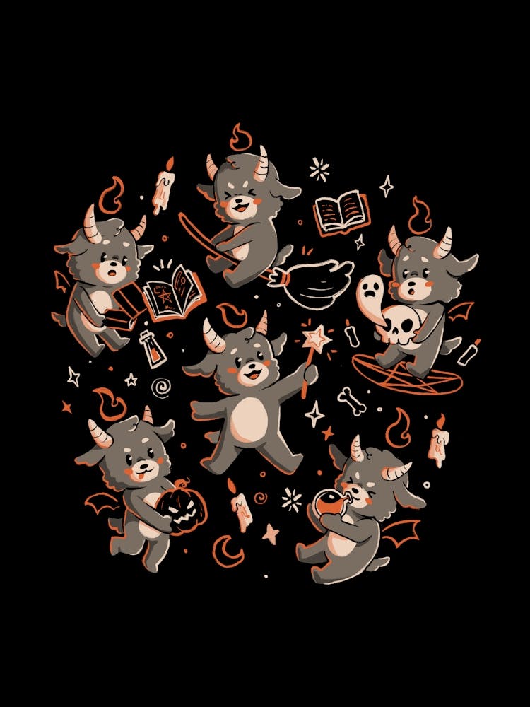 Dark Cuties - Evil Cute Lovely Baphomet Demon Black Magic Halloween Gift 1